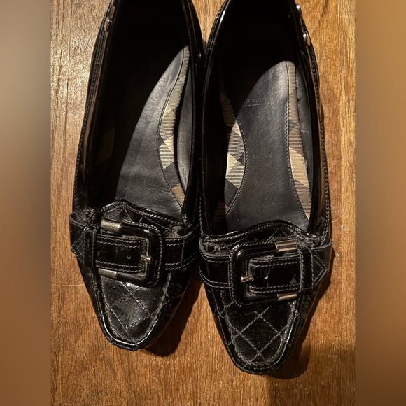 Burberry Buckle Strap Patent Leather Loafers - Picture 1 of 12